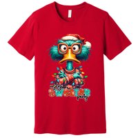 Ugly Sweater Party Funny Sarcastic Grumpy Duck Christmas Premium T-Shirt