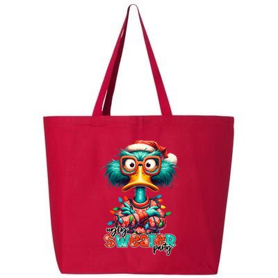 Ugly Sweater Party Funny Sarcastic Grumpy Duck Christmas 25L Jumbo Tote