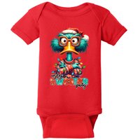 Ugly Sweater Party Funny Sarcastic Grumpy Duck Christmas Baby Bodysuit