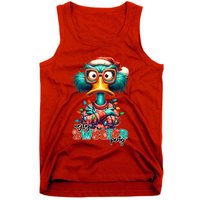 Ugly Sweater Party Funny Sarcastic Grumpy Duck Christmas Tank Top