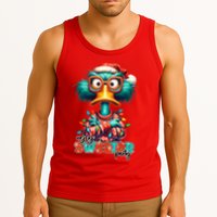 Ugly Sweater Party Funny Sarcastic Grumpy Duck Christmas Tank Top