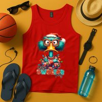 Ugly Sweater Party Funny Sarcastic Grumpy Duck Christmas Tank Top