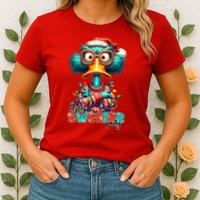 Ugly Sweater Party Funny Sarcastic Grumpy Duck Christmas Womens T-Shirt