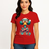 Ugly Sweater Party Funny Sarcastic Grumpy Duck Christmas Womens T-Shirt