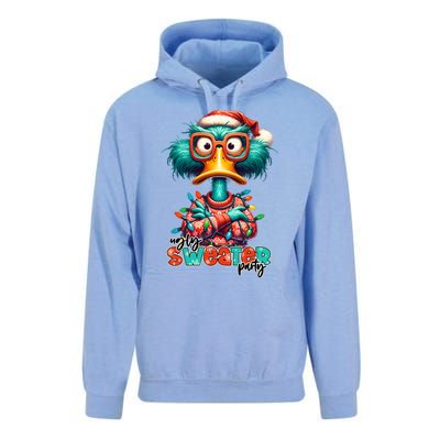 Ugly Sweater Party Funny Sarcastic Grumpy Duck Christmas Unisex Surf Hoodie