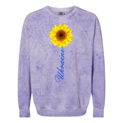 Ukraine Sunflower Peace Stop War Stand With Ukraine Colorblast Crewneck Sweatshirt