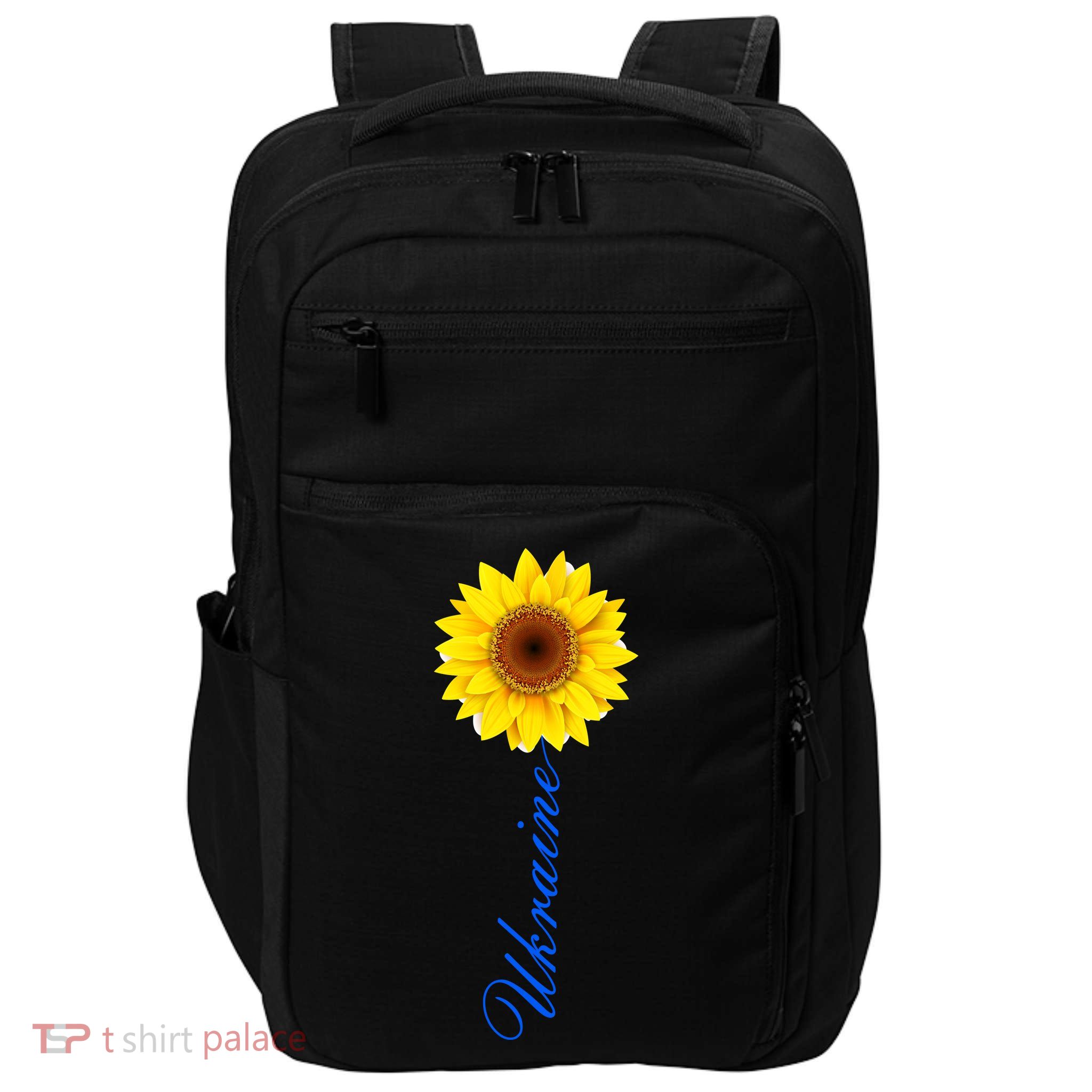 Ukraine Sunflower Peace Stop War Stand With Ukraine Impact Tech Backpack