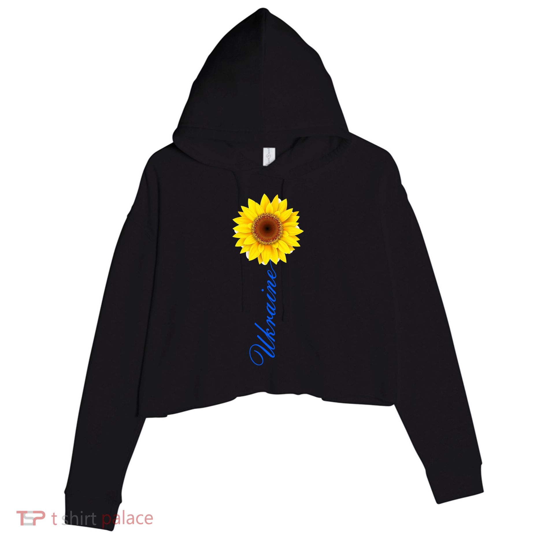 Ukraine Sunflower Peace Stop War Stand With Ukraine Crop Fleece Hoodie
