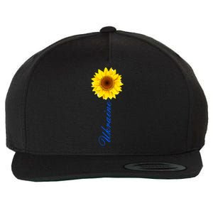 Ukraine Sunflower Peace Stop War Stand With Ukraine Wool Snapback Cap