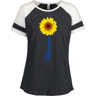 Ukraine Sunflower Peace Stop War Stand With Ukraine Enza Ladies Jersey Colorblock Tee