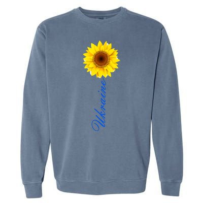 Ukraine Sunflower Peace Stop War Stand With Ukraine Garment-Dyed Sweatshirt