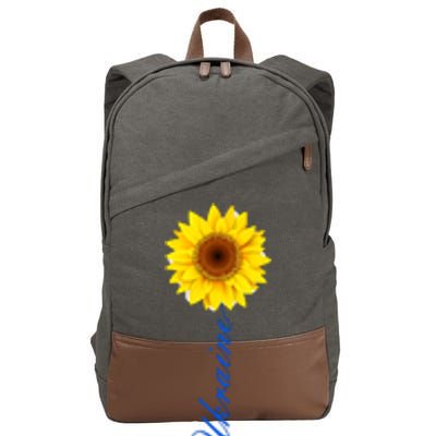 Ukraine Sunflower Peace Stop War Stand With Ukraine Cotton Canvas Backpack