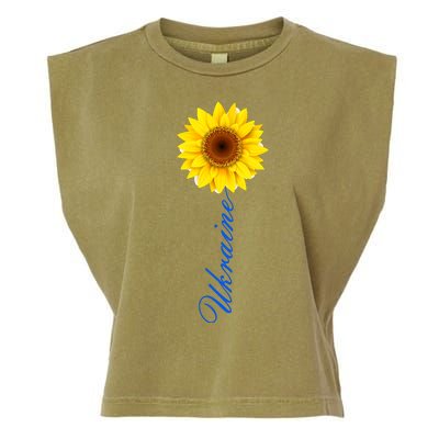 Ukraine Sunflower Peace Stop War Stand With Ukraine Garment-Dyed Women's Muscle Tee