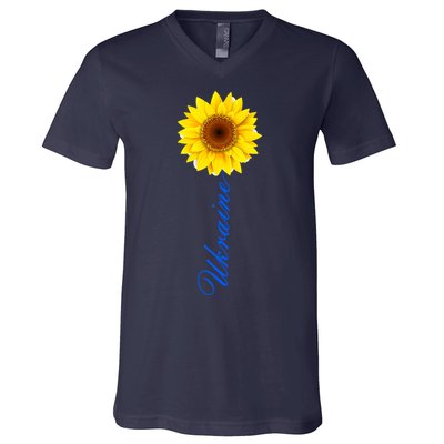 Ukraine Sunflower Peace Stop War Stand With Ukraine V-Neck T-Shirt