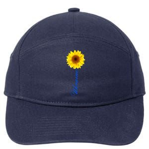 Ukraine Sunflower Peace Stop War Stand With Ukraine 7-Panel Snapback Hat