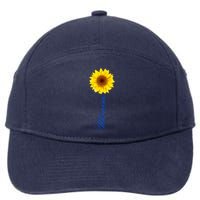 Ukraine Sunflower Peace Stop War Stand With Ukraine 7-Panel Snapback Hat