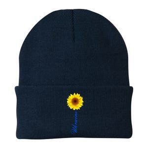 Ukraine Sunflower Peace Stop War Stand With Ukraine Knit Cap Winter Beanie