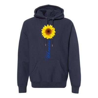 Ukraine Sunflower Peace Stop War Stand With Ukraine Premium Hoodie