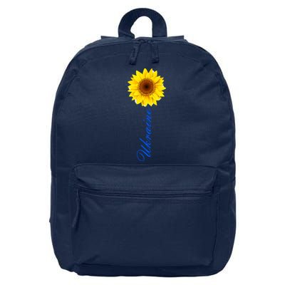 Ukraine Sunflower Peace Stop War Stand With Ukraine 16 in Basic Backpack