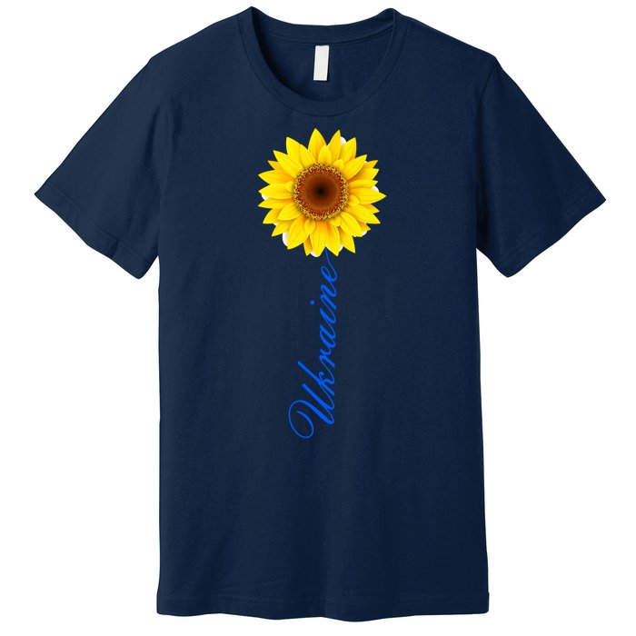 Ukraine Sunflower Peace Stop War Stand With Ukraine Premium T-Shirt