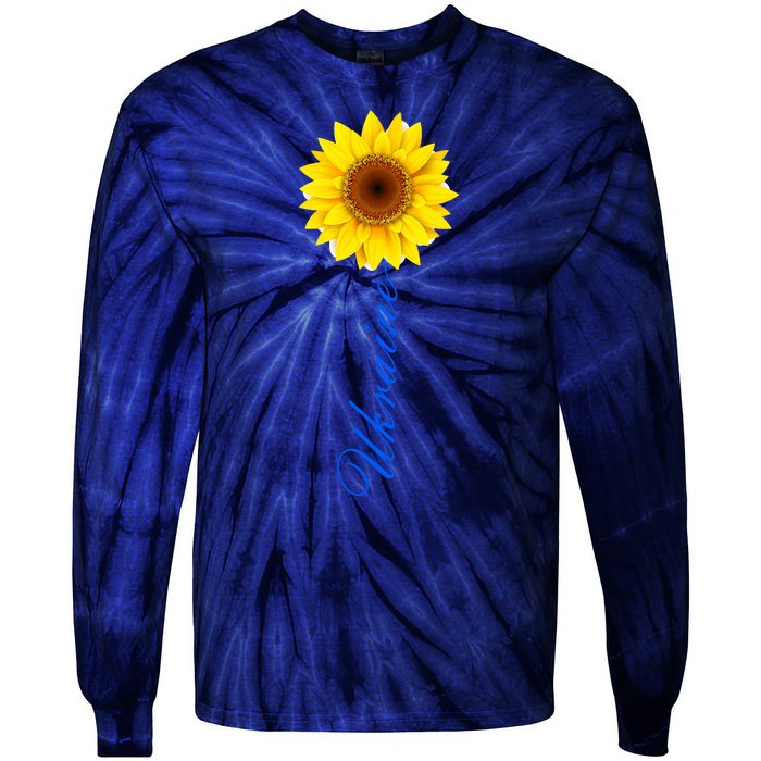 Ukraine Sunflower Peace Stop War Stand With Ukraine Tie-Dye Long Sleeve Shirt