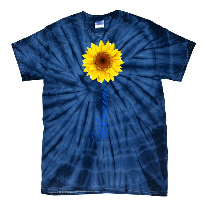 Ukraine Sunflower Peace Stop War Stand With Ukraine Tie-Dye T-Shirt