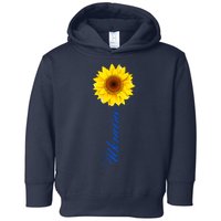 Ukraine Sunflower Peace Stop War Stand With Ukraine Toddler Hoodie