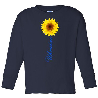 Ukraine Sunflower Peace Stop War Stand With Ukraine Toddler Long Sleeve Shirt