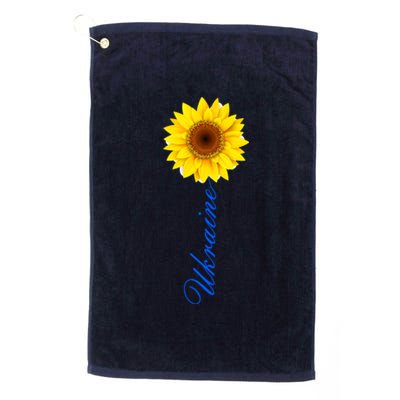 Ukraine Sunflower Peace Stop War Stand With Ukraine Platinum Collection Golf Towel