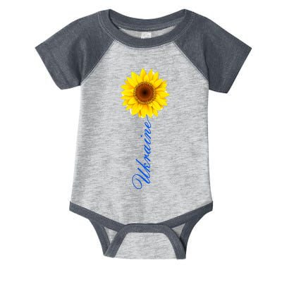 Ukraine Sunflower Peace Stop War Stand With Ukraine Infant Baby Jersey Bodysuit