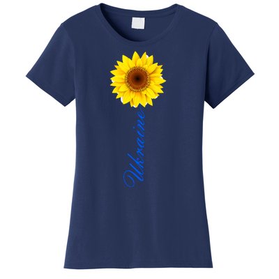 Ukraine Sunflower Peace Stop War Stand With Ukraine Women's T-Shirt