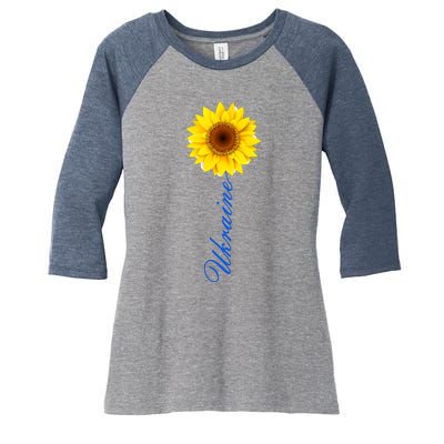 Ukraine Sunflower Peace Stop War Stand With Ukraine Women's Tri-Blend 3/4-Sleeve Raglan Shirt