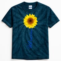 Ukraine Sunflower Peace Stop War Stand With Ukraine Kids Tie-Dye T-Shirt