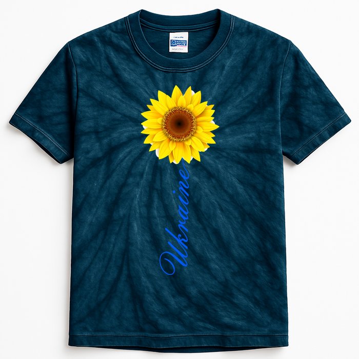 Ukraine Sunflower Peace Stop War Stand With Ukraine Kids Tie-Dye T-Shirt