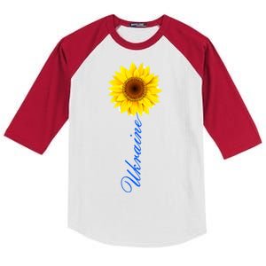 Ukraine Sunflower Peace Stop War Stand With Ukraine Kids Colorblock Raglan Jersey