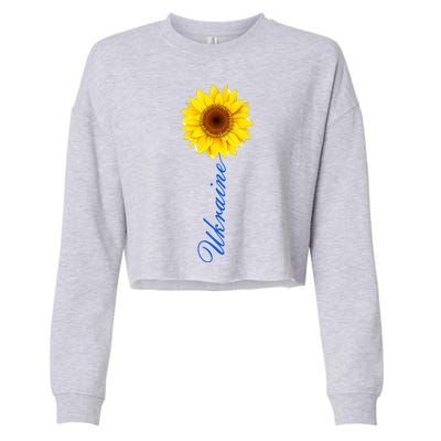 Ukraine Sunflower Peace Stop War Stand With Ukraine Cropped Pullover Crew