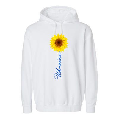 Ukraine Sunflower Peace Stop War Stand With Ukraine Garment-Dyed Fleece Hoodie