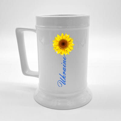 Ukraine Sunflower Peace Stop War Stand With Ukraine Beer Stein