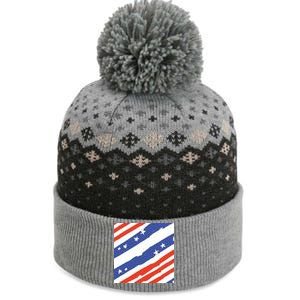 United States Patriotic Flag The Baniff Cuffed Pom Beanie