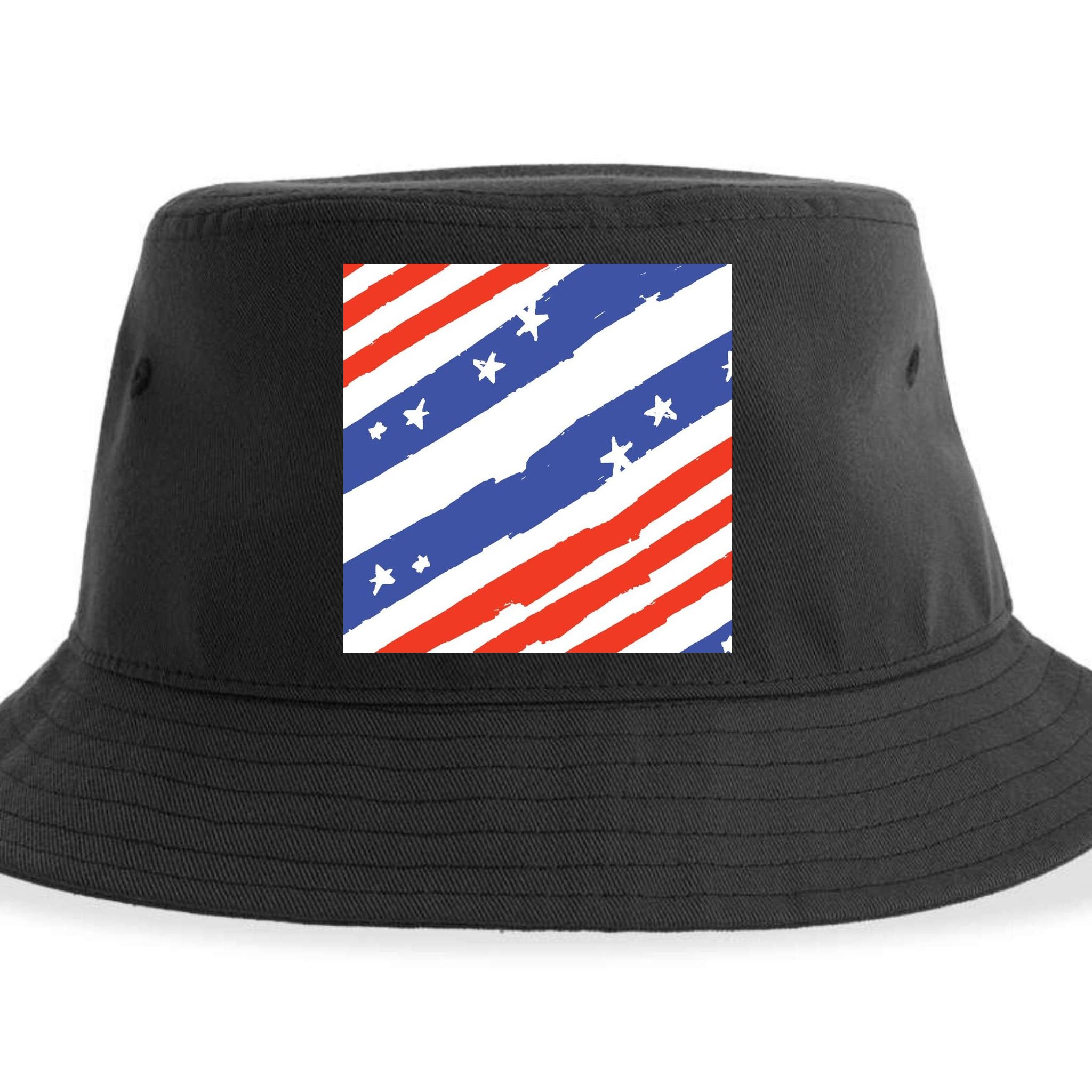 United States Patriotic Flag Sustainable Bucket Hat