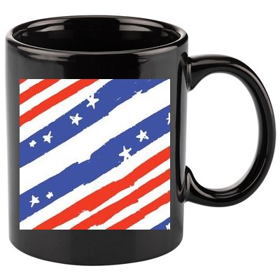 United States Patriotic Flag 11oz C Handle Ceramic Mug