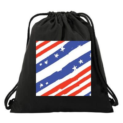 United States Patriotic Flag Drawstring Bag