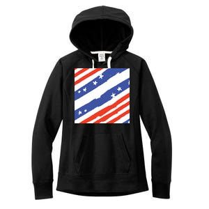 United States Patriotic Flag Women's Fleece Hoodie