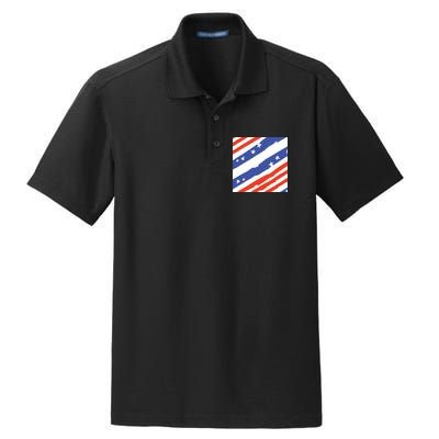 United States Patriotic Flag Dry Zone Grid Polo