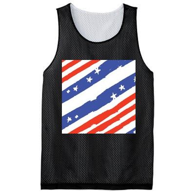 United States Patriotic Flag Mesh Reversible Basketball Jersey Tank