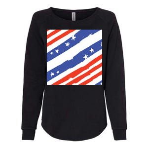 United States Patriotic Flag Womens California Wash Sweatshirt