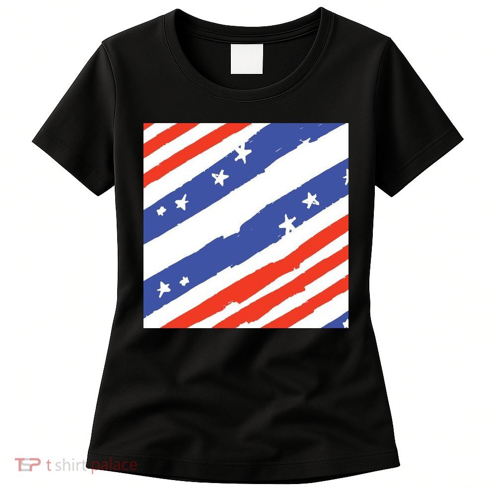United States Patriotic Flag Womens T-Shirt