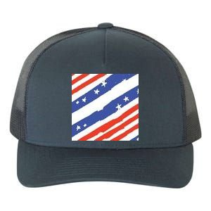 United States Patriotic Flag Yupoong Adult 5-Panel Trucker Hat