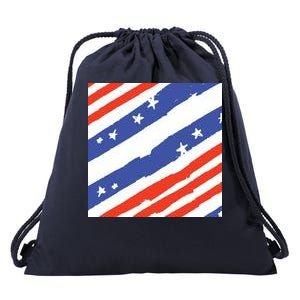 United States Patriotic Flag Drawstring Bag