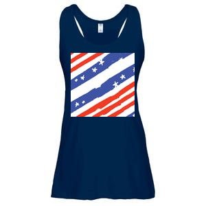 United States Patriotic Flag Ladies Essential Flowy Tank